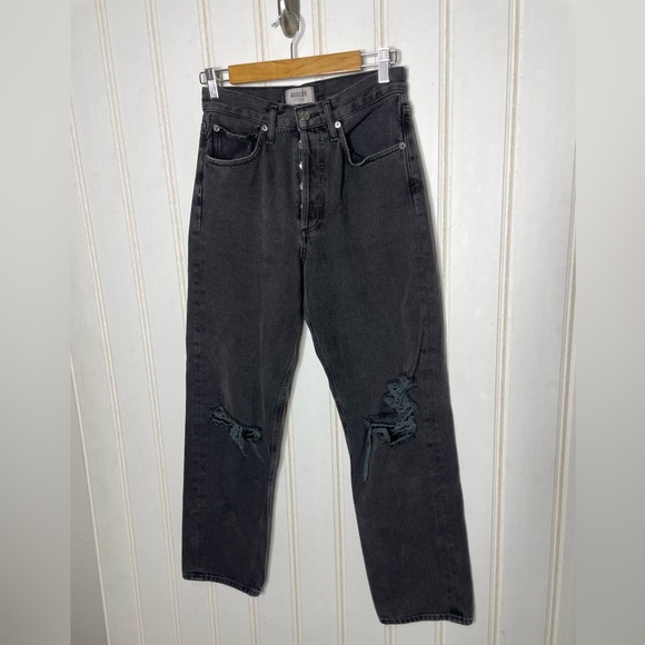 AGOLDE 90's Mid Rise Loose in Smokestack - Picture 4 of 10